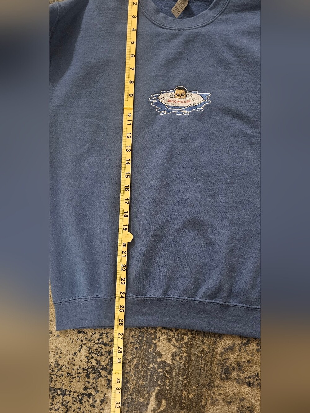 Mac Miller Gildan Blue Crewneck Sweatshirt - Picture 5 of 6